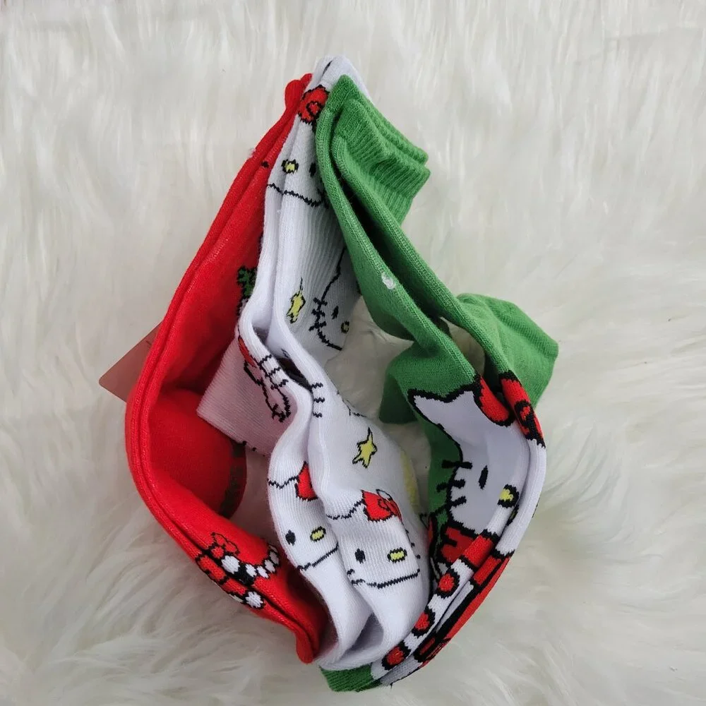 Hello Kitty Christmas Mid-Crew Socks